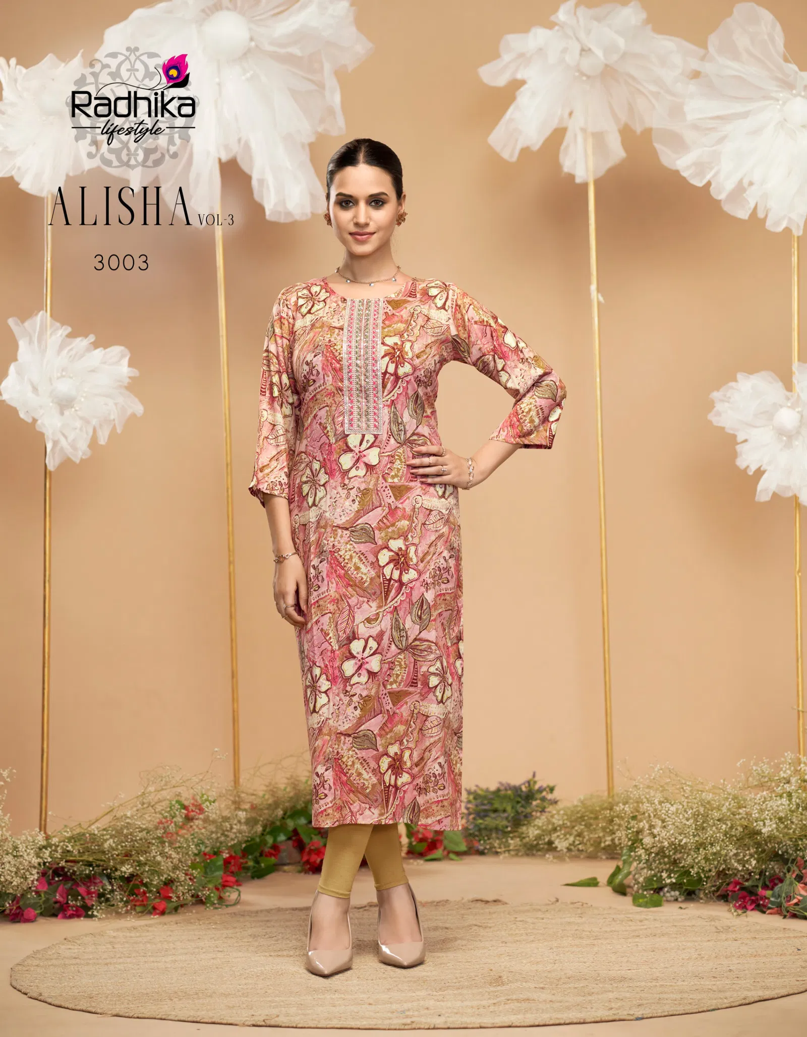 Alisha Vol 3 By Radhika Rayon Printed Kurti Wholesale Shop In Surat